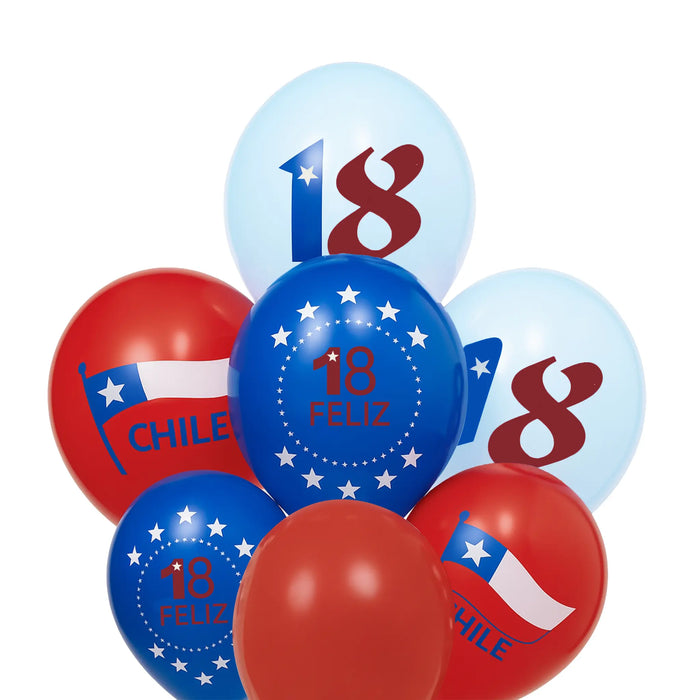 Globos Látex Fiestas Patrias Chilenas