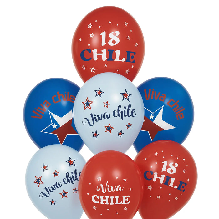 Globos Látex Fiestas Patrias Chilenas