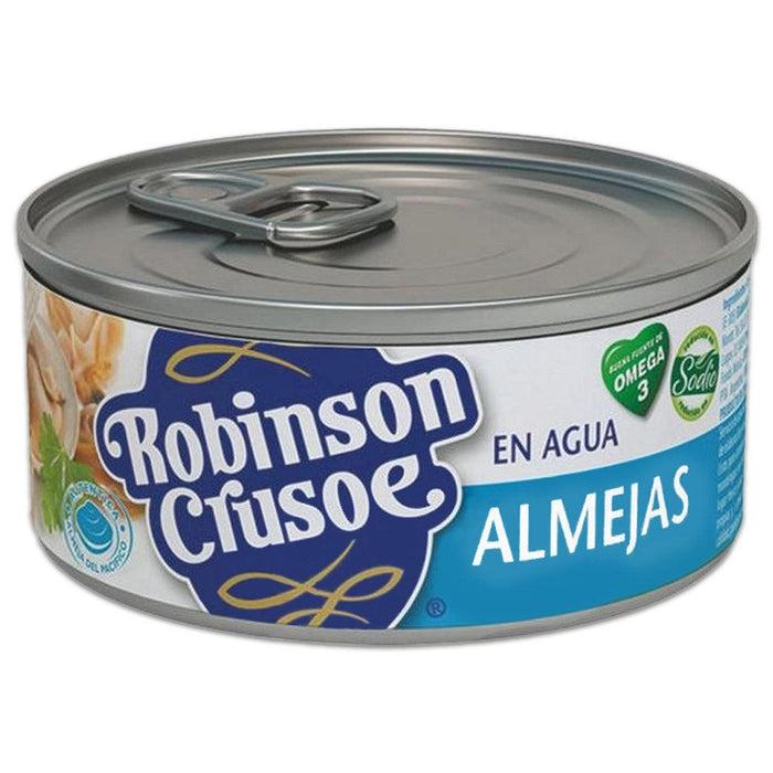 Una lata de 190 gramos de Almejas importada de Chile.