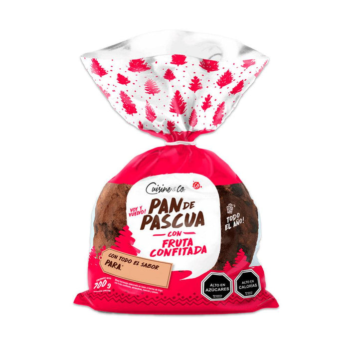 Una bolsa roja de pan navideño de Chile.