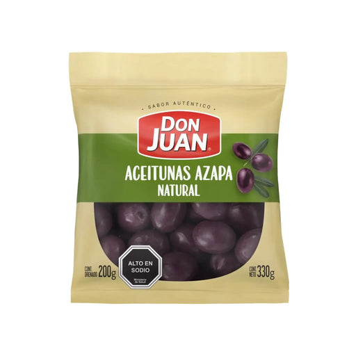 Aceitunas negras chilenas Don Juan Aceitunas Azapa en bolsa