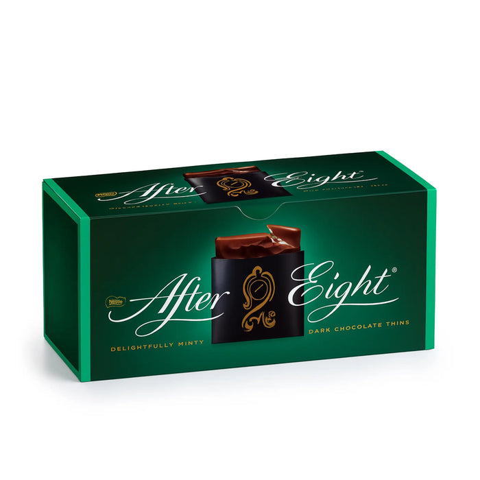 Nestlé After Eight Mint Chocolate Thins - Caja de 200 g de cuadrados de chocolate negro a la menta.
