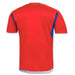 La parte trasera de una camiseta roja de la Selección Nacional de Chile.