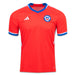Anverso de una camiseta local roja brillante de la Selección Nacional de Chile.