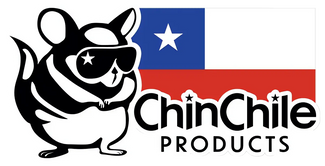 Logotipo de ChinChile Products con un animal estilizado que lleva gafas de sol y una bandera chilena de fondo.
