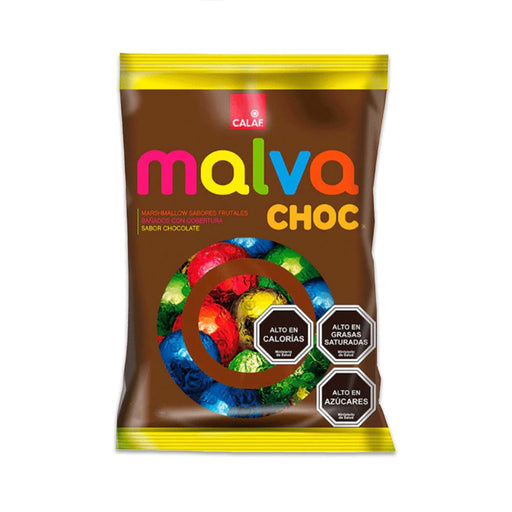Una bolsa marrón de 196 g de Chocolate Malva. Un producto de Chile.