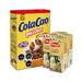 Caja de cereales ColaCao Pillows rellena de manjar y cuatro cajas de 200 ml de leche de vainilla Colun.