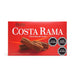 Caja roja de chocolate de leche Costa Rama con imagen del producto y texto sobre fondo blanco
