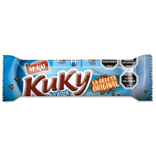 Una bolsa azul de galletas Kuky Classic de McKay.