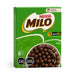 Una gran caja verde de cereales de chocolate Milo importados de Chile.