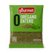 Bolsa de 50g de Orégano Entero Gourmet importado de Chile - envase verde con orégano seco en su interior.