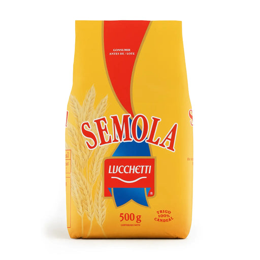 Bolsa de Lucchetti Semola con fondo amarillo