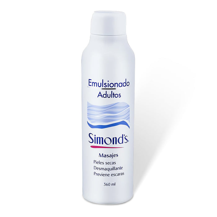 Simond's Emulsionado Adulto - Frasco de 360 ml para masaje y cuidado de la piel seca.