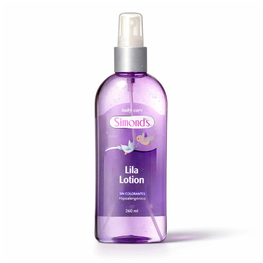 Simonds cuidado del bebé Lila Loción en botella con atomizador, 260 ml (Chile)