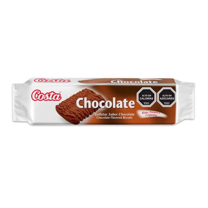Un paquete de galletas de chocolate de Costa importadas de Chile.