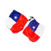 Un juego de dos banderas espejo de Chile.