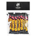 Bolsa de 10 unidades de galletas de chocolate chilenas Super 8 envueltas individualmente en un embalaje negro con texto amarillo.