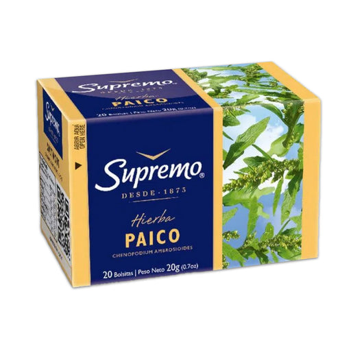 A small box of Paico tea from Supremo. A product of Chile.