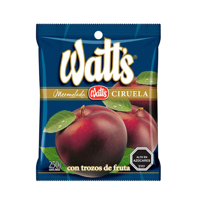 Una bolsa de mermelada de ciruela Watt's importada de Chile.
